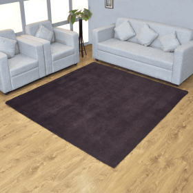 Rugsotic Carpets Hand Knotted Loom Silk Mix 10'x10' Square Area Rug (Color: Brown, size: 10'x10')