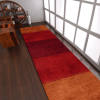Rugsotic Carpets Hand Knotted Loom Silk Mix Runner Area Rug