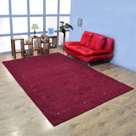 Rugsotic Carpets Hand Knotted Loom Silk Mix Area Rug Contemporary (Color: Red, size: 4'x6')