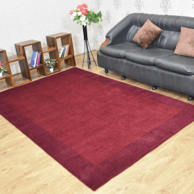 Rugsotic Carpets Hand Knotted Loom Silk Mix Area Rug Contemporary (Color: Red5, size: 5'x8')