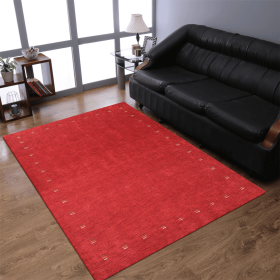 Rugsotic Carpets Hand Knotted Loom Silk Mix Area Rug Contemporary (Color: Red2, size: 6'7''x9'10'')
