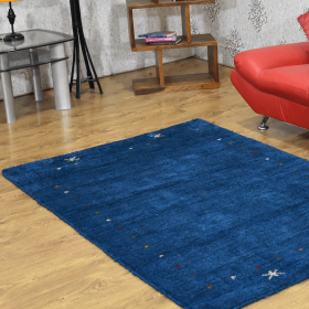 Rugsotic Carpets Hand Knotted Loom Silk Mix Area Rug Contemporary (Color: Blue3, size: 6'x9')