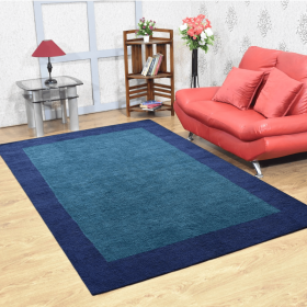 Rugsotic Carpets Hand Knotted Loom Silk Mix Area Rug Contemporary (Color: Blue4, size: 6'x9')