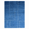 Rugsotic Carpets Hand Knotted Loom Silk Mix Area Rug Geometric