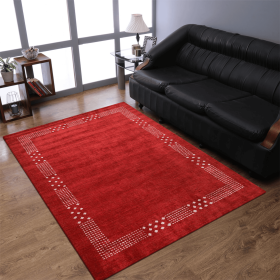 Rugsotic Carpets Hand Knotted Loom Silk Mix Area Rug Contemporary (Color: Red10, size: 8'x10')