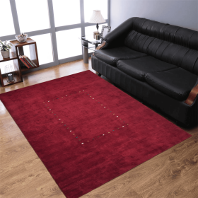 Rugsotic Carpets Hand Knotted Loom Silk Mix Area Rug Contemporary (Color: Red3, size: 8'x10')