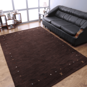 Rugsotic Carpets Hand Knotted Loom Wool Area Rug Contemporary (Color: Brown1, size: 5'x8')