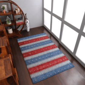 Rugsotic Carpets Hand Knotted Loom Wool Area Rug Contemporary (Color: Green Blue, size: 5'x8')