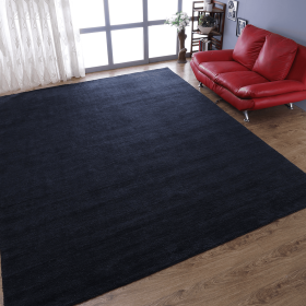 Rugsotic Carpets Hand Knotted Loom Wool Area Rug Solid (Color: Charcoal, size: 5'x8')