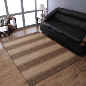 Rugsotic Carpets Hand Knotted Loom Wool Area Rug Contemporary (Color: Brown Beige, size: 6'x9')
