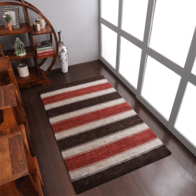 Rugsotic Carpets Hand Knotted Loom Wool Area Rug Contemporary (Color: Brown Beige1, size: 6'x9')