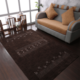 Rugsotic Carpets Hand Knotted Loom Wool Area Rug Contemporary (Color: Brown3, size: 6'x9')