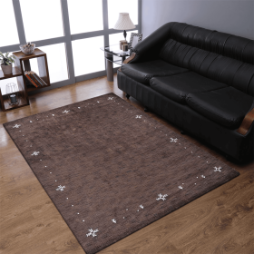 Rugsotic Carpets Hand Knotted Loom Wool Area Rug Contemporary (Color: Brown6, size: 8'x10')