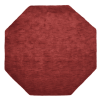 Rugsotic Carpets Hand Knotted Loom Wool Octagon Area Rug Solid
