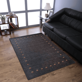 Rugsotic Carpets Hand Knotted Loom Wool Area Rug Contemporary (Color: Charcoal, size: 9'x12')