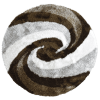 Rugsotic Carpets Hand Tufted Shag Polyester Round Area Rug Contemporary