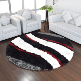 Rugsotic Carpets Hand Tufted Shag Polyester Round Area Rug Contemporary (Color: Multicolor2, size: 10'x10')
