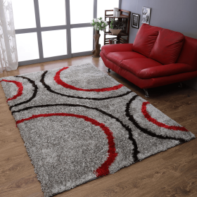 Rugsotic Carpets Hand Tufted Shag Polyester Area Rug Contemporary (Color: Multicolor3, size: 4'x6')