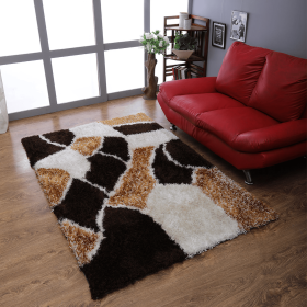 Rugsotic Carpets Hand Tufted Shag Polyester Area Rug Abstract (Color: Multicolor, size: 5'x8')