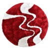 Rugsotic Carpets Hand Tufted Shag Polyester Round Area Rug Contemporary