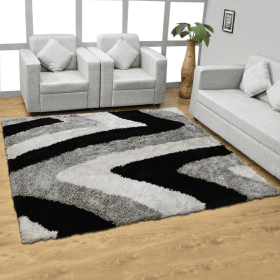 Rugsotic Carpets Hand Tufted Shag Polyester Square Area Rug Contemporary (Color: Multicolor3, size: 6'x6')