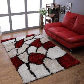 Rugsotic Carpets Hand Tufted Shag Polyester Area Rug Contemporary (Color: Multicolor4, size: 6'x9')