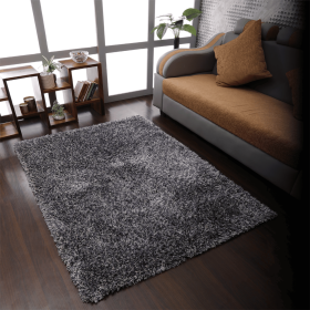 Rugsotic Carpets Hand Tufted Shag Polyester Area Rug Solid (Color: Blue White, size: 6'x9')