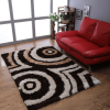 Rugsotic Carpets Hand Tufted Shag Polyester Area Rug Geometric