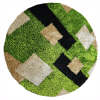 Rugsotic Carpets Hand Tufted Shag Polyester Round Area Rug Geometric