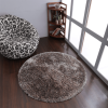 Rugsotic Carpets Hand Tufted Shag Polyester Round Area Rug Solid