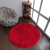 Rugsotic Carpets Hand Tufted Shag Polyester Round Area Rug Solid