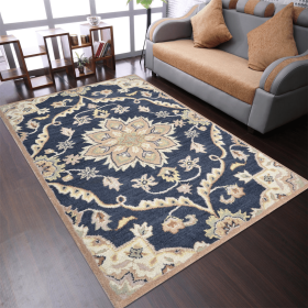 Rugsotic Carpets Hand Tufted Wool Area Rug Oriental (Color: Charcoal3, size: 3'x5')