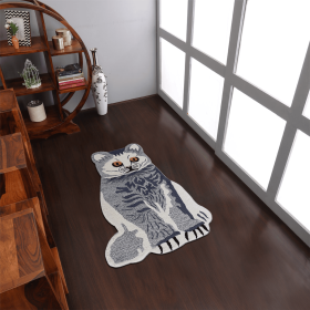 Rugsotic Carpets Hand Tufted Wool Novelty Area Rug Kids (Color: Gray White, size: 3'x5')