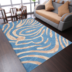 Rugsotic Carpets Hand Tufted Wool Area Rug Contemporary (Color: Blue4, size: 4'x6')