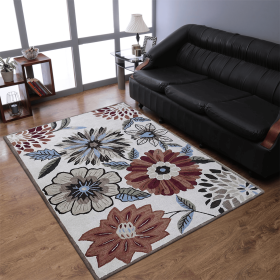 Rugsotic Carpets Hand Tufted Wool Area Rug Floral (Color: Cream3, size: 4'x6')