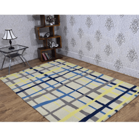 Rugsotic Carpets Hand Tufted Wool Area Rug Contemporary (Color: Multicolor2, size: 5'x7'6'')