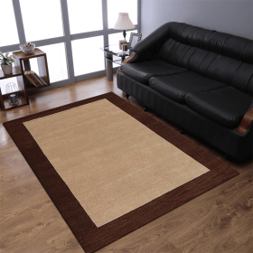 Rugsotic Carpets Hand Tufted Wool Area Rug Contemporary (Color: Beige Brown, size: 5'x8')