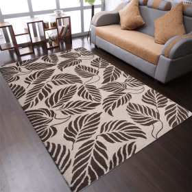 Rugsotic Carpets Hand Tufted Wool Area Rug Floral (Color: Beige Brown1, size: 5'x8')