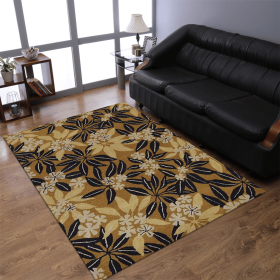 Rugsotic Carpets Hand Tufted Wool Area Rug Floral (Color: Gold, size: 5'x8')