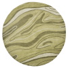 Rugsotic Carpets Hand Tufted Wool Round Area Rug Abstract