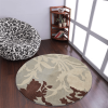 Rugsotic Carpets Hand Tufted Wool Round Area Rug Floral