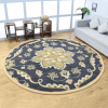 Rugsotic Carpets Hand Tufted Wool Round Area Rug Oriental