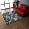 Rugsotic Carpets Hand Tufted Wool Square Area Rug Floral