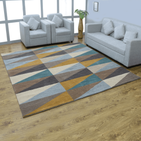 Rugsotic Carpets Hand Tufted Wool Square Area Rug Geometric (Color: Multicolor, size: 6'x6')