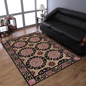 Rugsotic Carpets Hand Tufted Wool Area Rug Oriental (Color: Beige Multicolor, size: 8'x10')