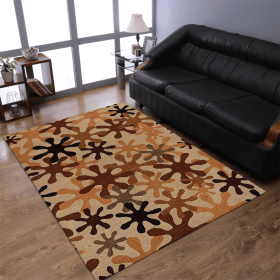 Rugsotic Carpets Hand Tufted Wool Area Rug Contemporary (Color: Cream, size: 8'x10')