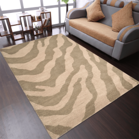 Rugsotic Carpets Hand Tufted Wool Area Rug Abstract (Color: Beige Brown, size: 8'x11')