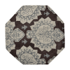 Rugsotic Carpets Hand Tufted Wool Octagon Area Rug Floral