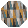 Rugsotic Carpets Hand Tufted Wool Octagon Area Rug Geometric