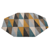 Rugsotic Carpets Hand Tufted Wool Octagon Area Rug Geometric